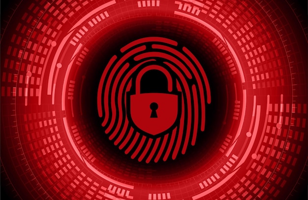 Finger print network cyber security background