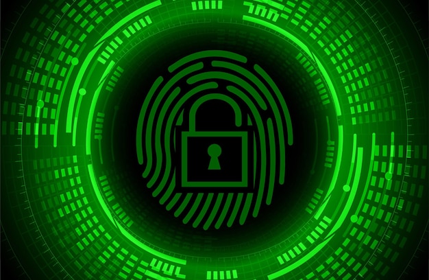 Finger print network cyber security background