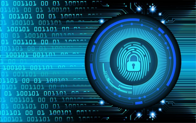 Finger print network cyber security background.