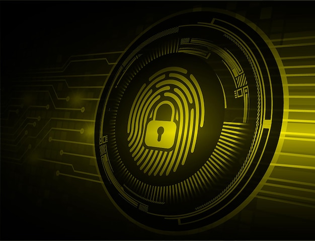 Finger print network cyber security background