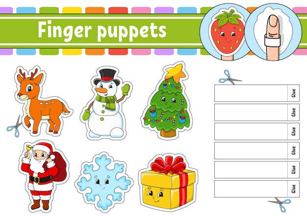 Finger puppets activity game for kids