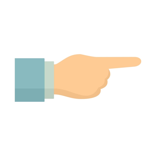 finger shows icon flat illustration of finger shows vector icon isolated on white background