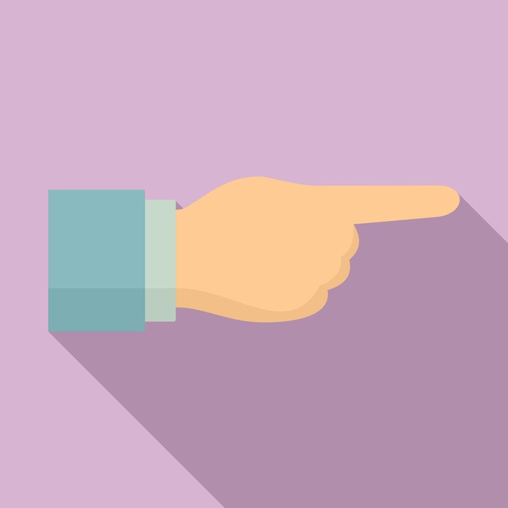 Vector finger shows icon flat illustration of finger shows vector icon for web design