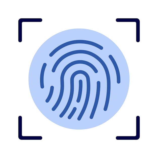 Fingerprint authorization icon vector illustration