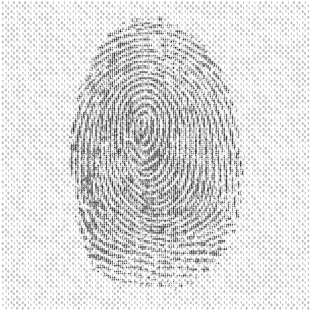 Fingerprint binary code background