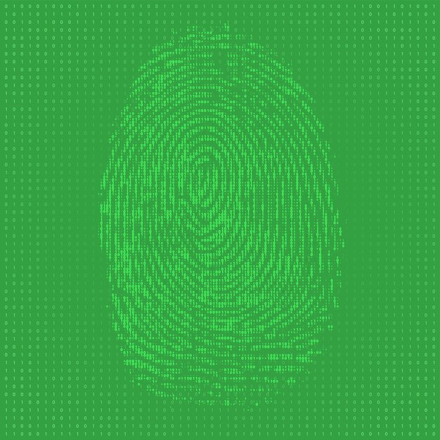 Fingerprint binary code background