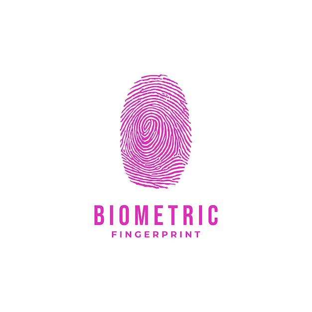 Modello vettoriale biometrico dell'impronta digitale. illustrazione grafica del timbro del dito.