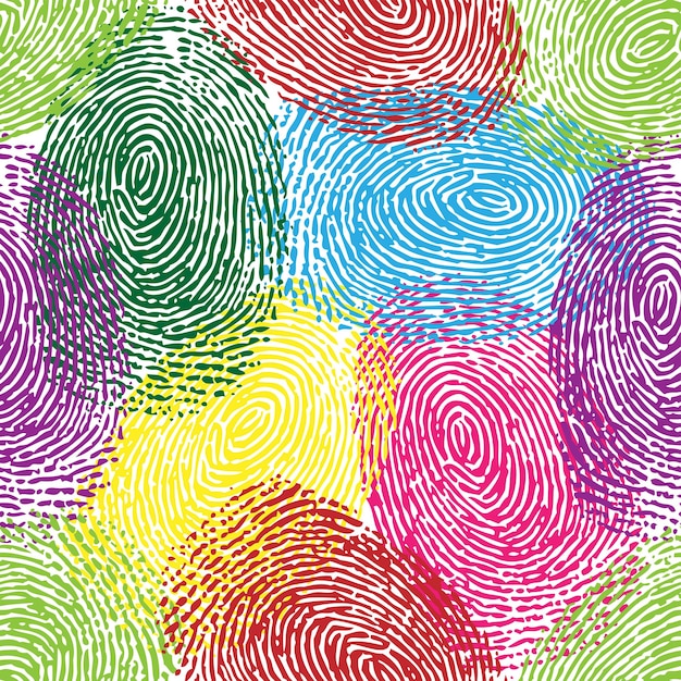 Vector fingerprint colour seamless background