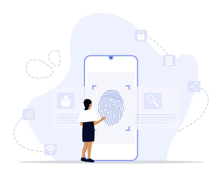Vector fingerprint concept illustration