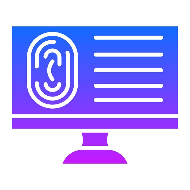 指紋データベースのベクトルイラスト