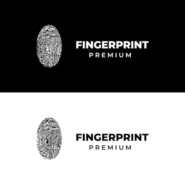 Vector fingerprint finger stamp logo vector design illustration