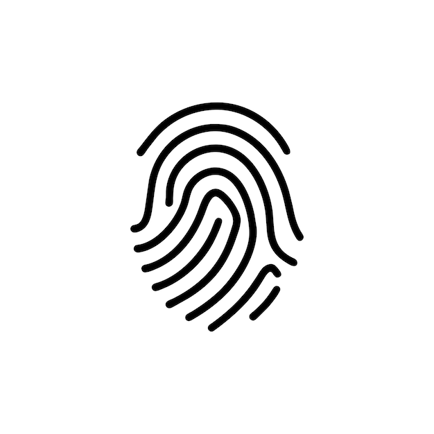 Vector fingerprint icon vector