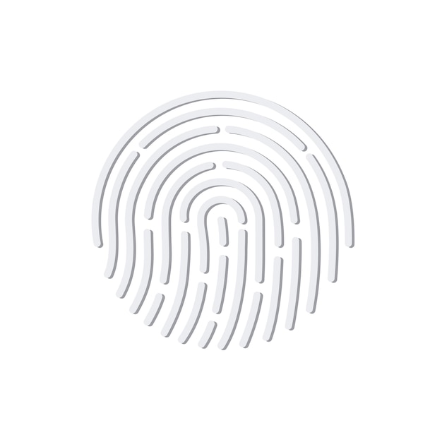 Fingerprint. ID app icon.