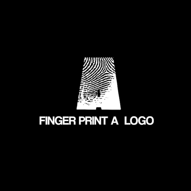 Fingerprint A letter vector logo design