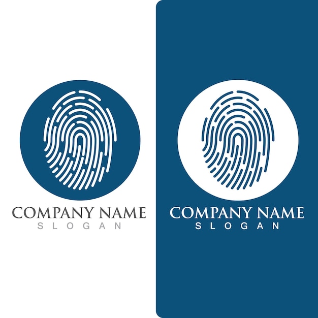 Fingerprint logo and symbol vector element