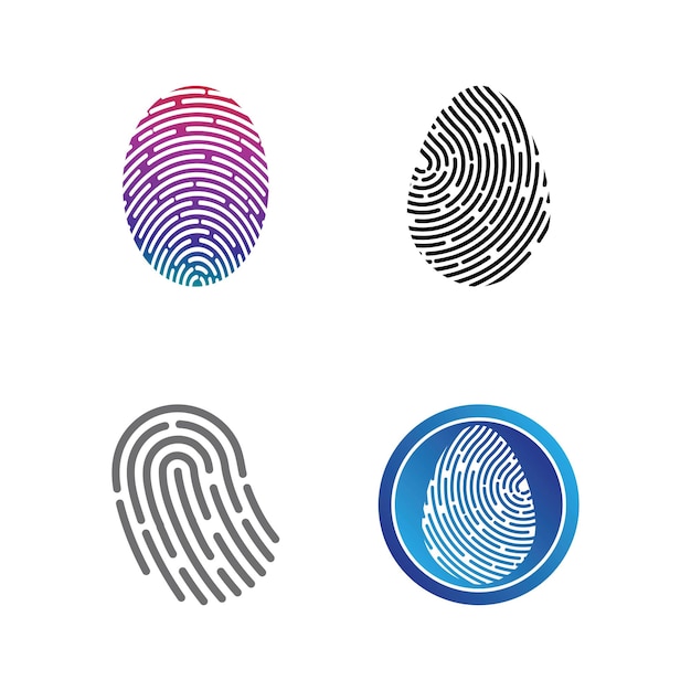 Fingerprint logo vector illustration