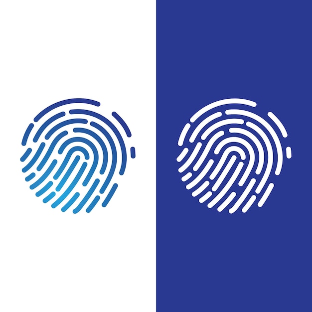 Fingerprint logo vector illustration