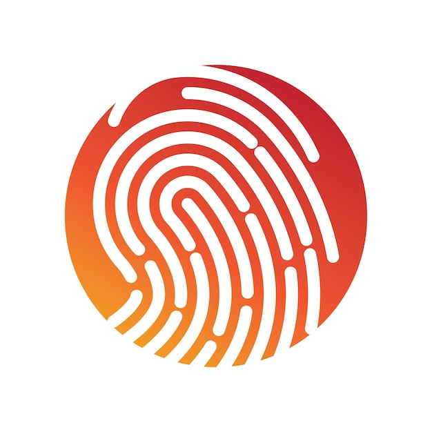 Fingerprint logo vector illustration