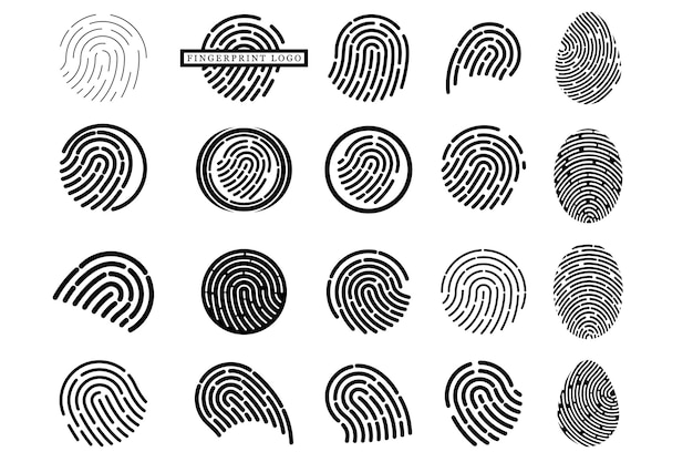 Vector fingerprint logo vector illustration