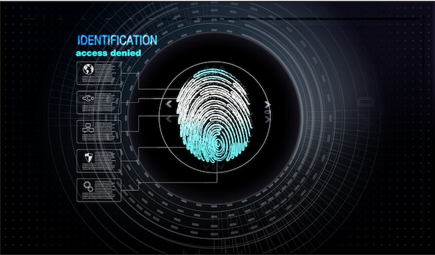 Fingerprint scanning technology concept illustration