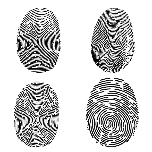 Vector fingerprint on white background