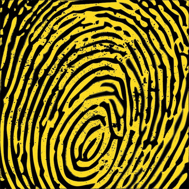 Fingerprint yellow background