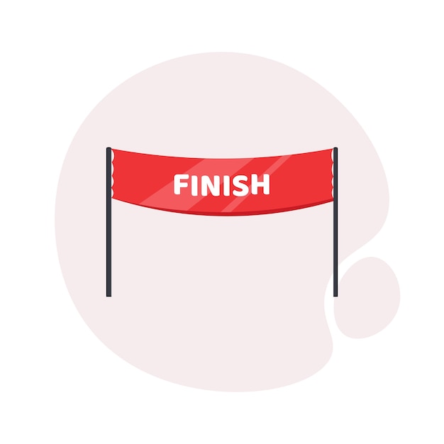 Finish banner illustration design element flat icon