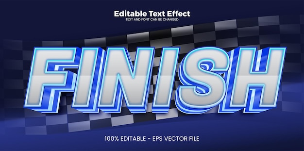 Finish editable text effect in modern trend style