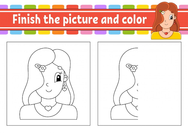 Finish the picture and color.