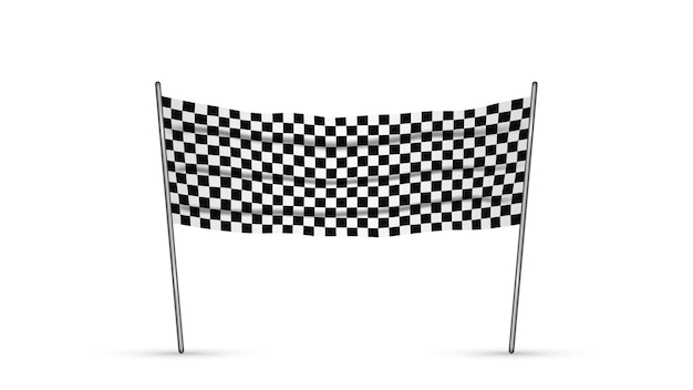 Finishing tape flag with checkerboard surface