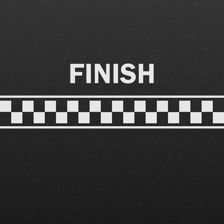 Vector finishline racebaan