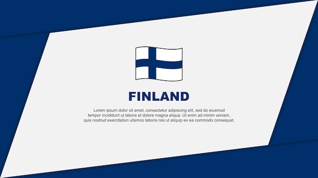 Finland Flag Abstract Background Design Template Finland Independence Day Banner Cartoon Vector Illustration Finland Banner