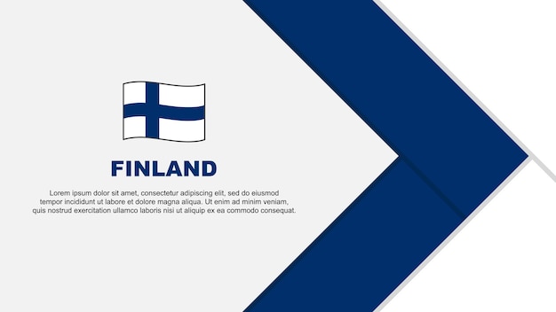 Finland Flag Abstract Background Design Template Finland Independence Day Banner Cartoon Vector Illustration Finland Cartoon