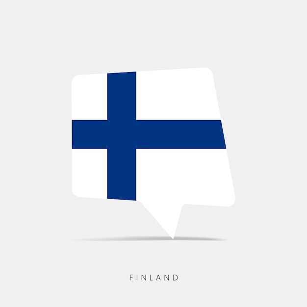 Vector finland flag bubble chat icon