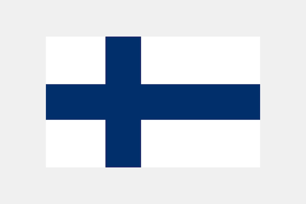 Finland flag original color and proportions