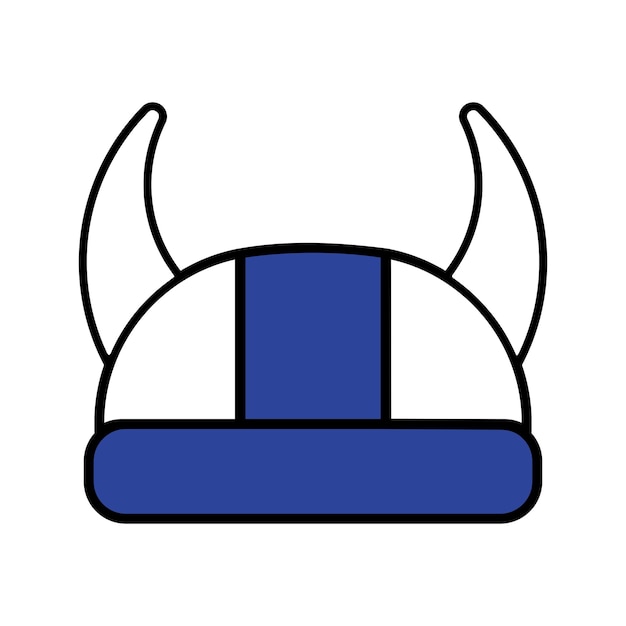 Finland flag viking helmet isolated vector illustration