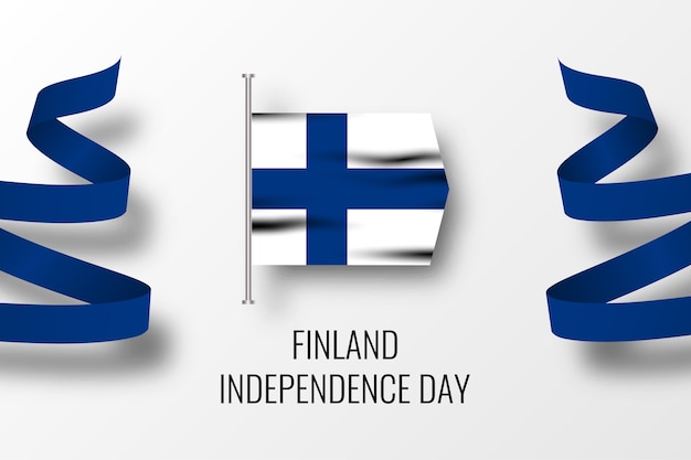 Finland Independence Day Celebration Illustratie sjabloonontwerp