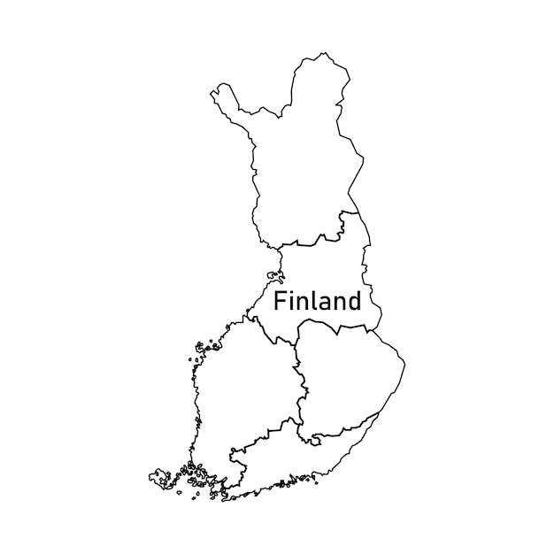 フィンランド 地図 アイコン ベクトル イラスト シンボル デザイン