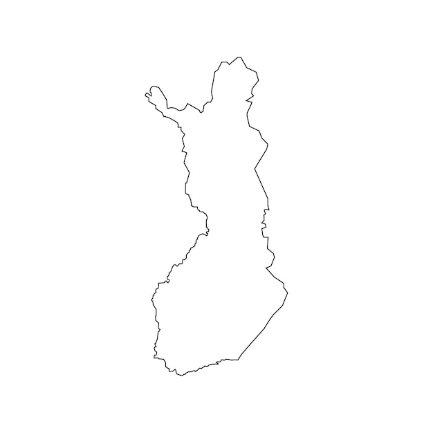 Finland map icon vector