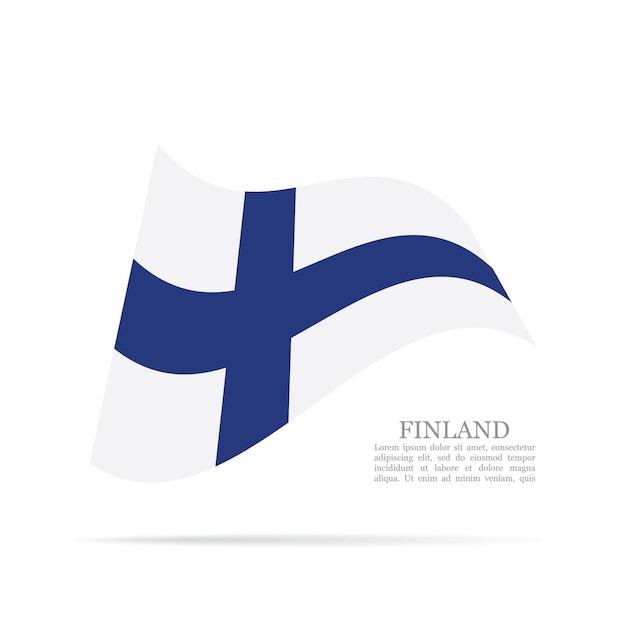 Finland nationale vlag zwaaien vector icon