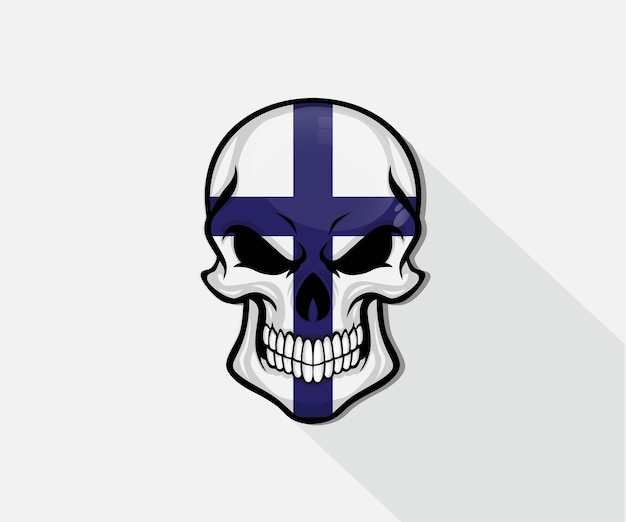 Finland skull pride flag icon