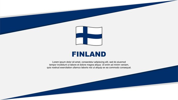 Finland Vlag Abstracte Achtergrond Ontwerpsjabloon Finland Onafhankelijkheidsdag Banner Cartoon Vector Illustratie Finland Design