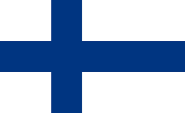 Vector finland vlag eenvoudige illustratie voor onafhankelijkheidsdag of verkiezing