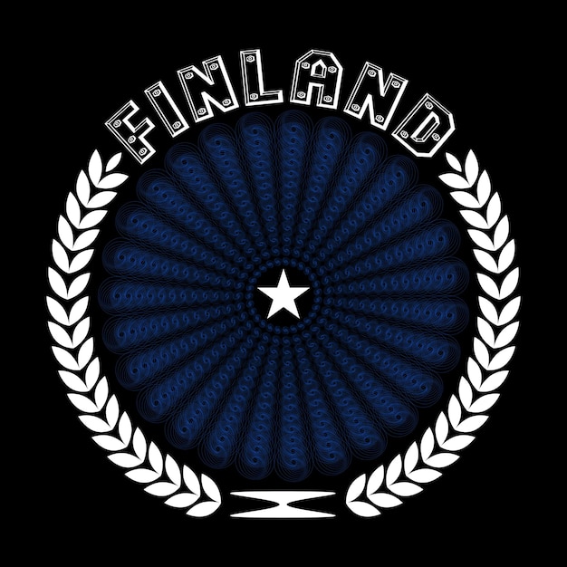 Finlandia mappa e bandiera