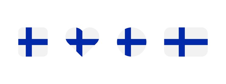 Vector finnish flag flag of finland vector sign finnish national banner emblem of finland