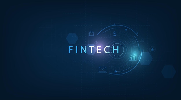 Vector fintech financial technology conceptbusiness investment banking payment