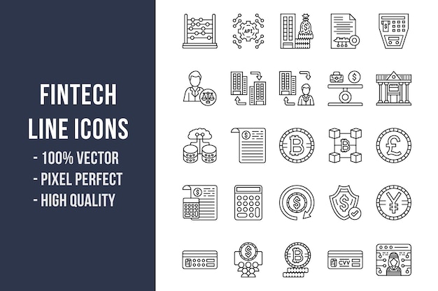 Fintech Line Icons