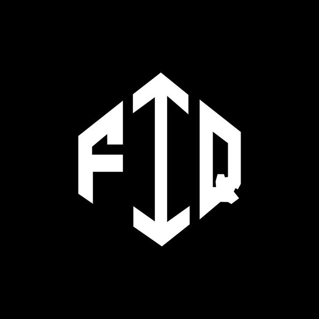 Vector fiq letter logo ontwerp met veelhoek vorm fiq veelhoek en kubus vorm logo ontwerp fiq zeshoek vector logo sjabloon witte en zwarte kleuren fiq monogram bedrijf en vastgoed logo