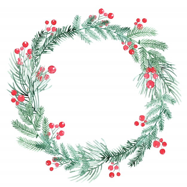 fir tree branches illustration.