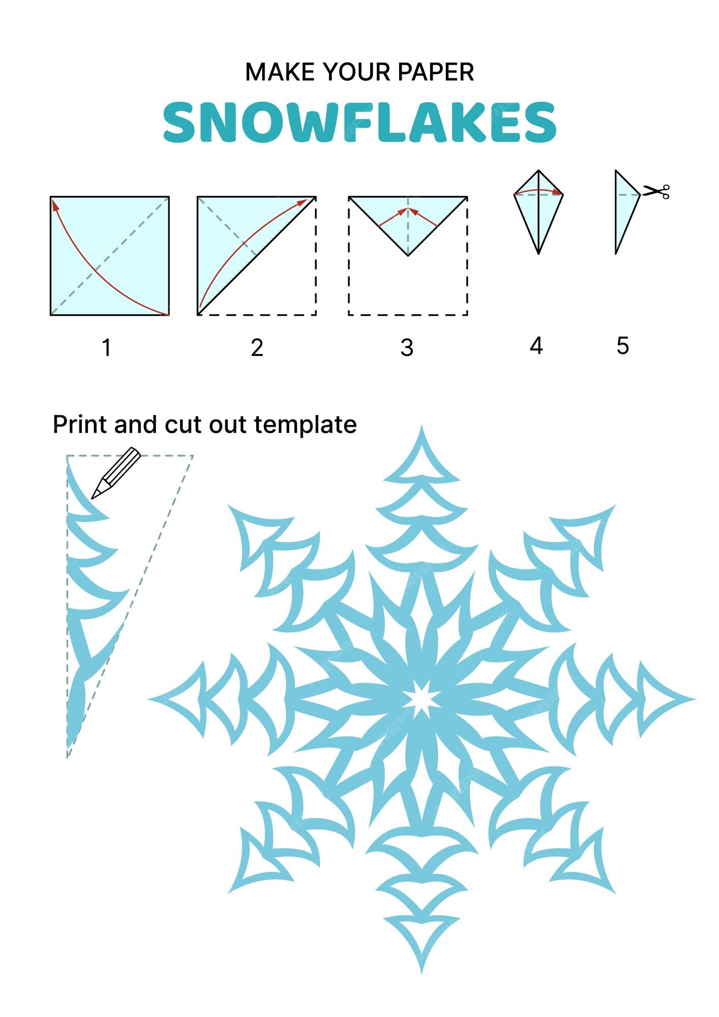 How to make paper snowflakes tutorial, Vectors